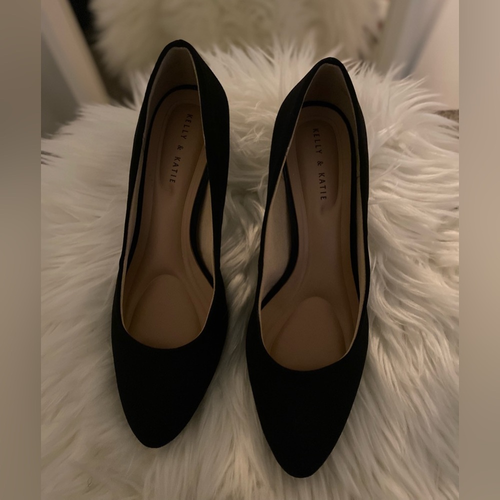 Kelly & Katie Heel, Size 7.5, Black